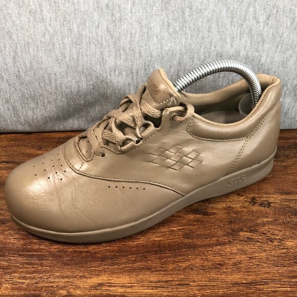 SAS Free Time Tripad Comfort Leather Shoes Beige/Taupe Womens Size 8 W Wide - Picture 8 of 11